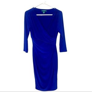 Lauren Ralph Lauren Dress Blue Work Career Size 6